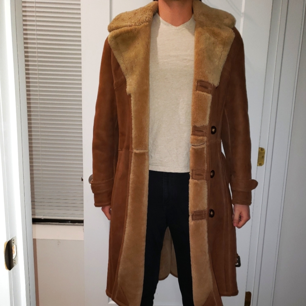 Sawyer Of Napa Shearling Coat 42L